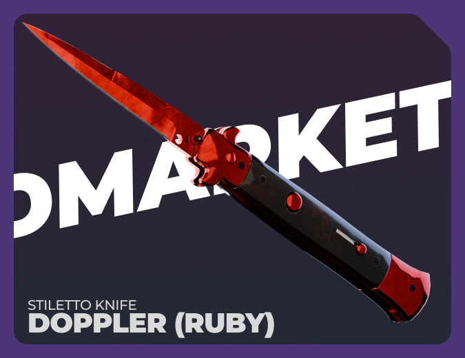 Stiletto Knife Doppler (Ruby)