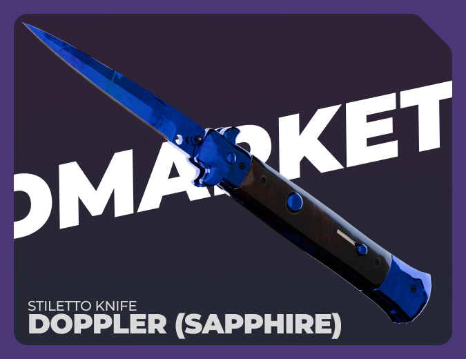 Stiletto Knife Doppler (Sapphire)