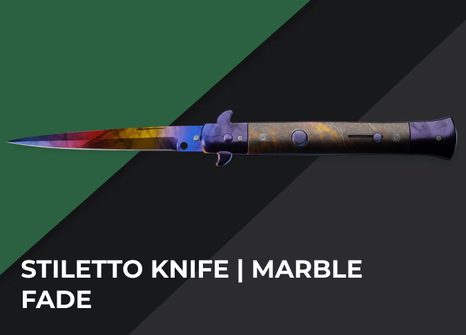 Stiletto Knife Marble Fade