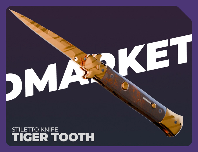 Stiletto Knife Tiger Tooth