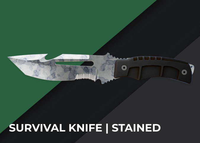 Survival Knife Stained