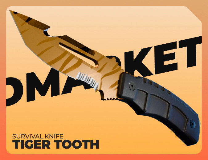 Survival Knife Tiger Tooth