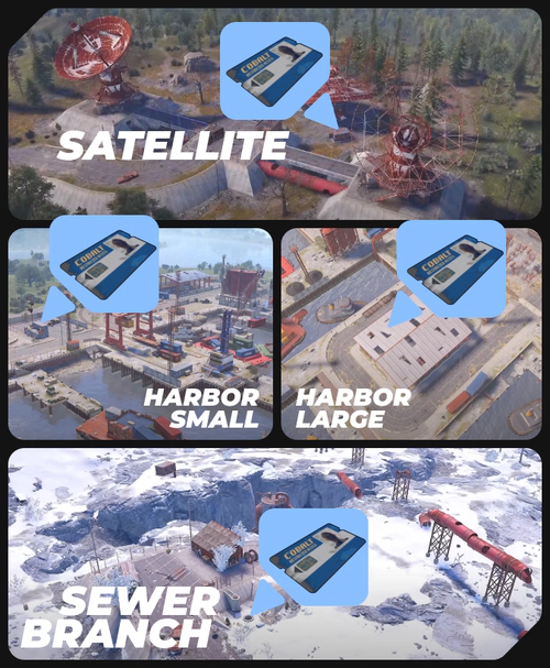 Monuments to obtain Blue Cards in Rust