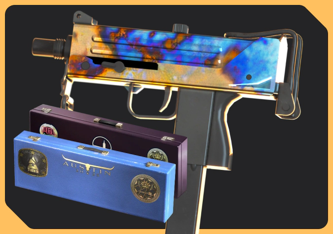mac-10 case hardened and packages