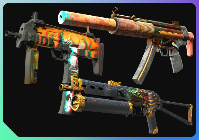 MP7 MP5-SD and PP-Bizon in CS2