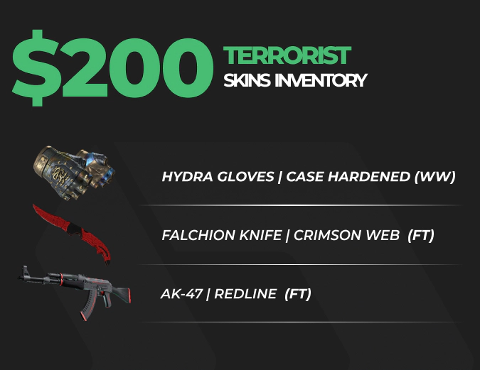 Counter-terrorist CS2 inventory worth $200