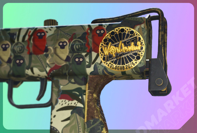 The image shows an example of a Souvenir CS2 skin for the esports tournament Cologne Major 2026.