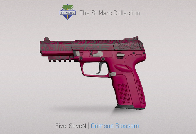 five seven crimson blossom