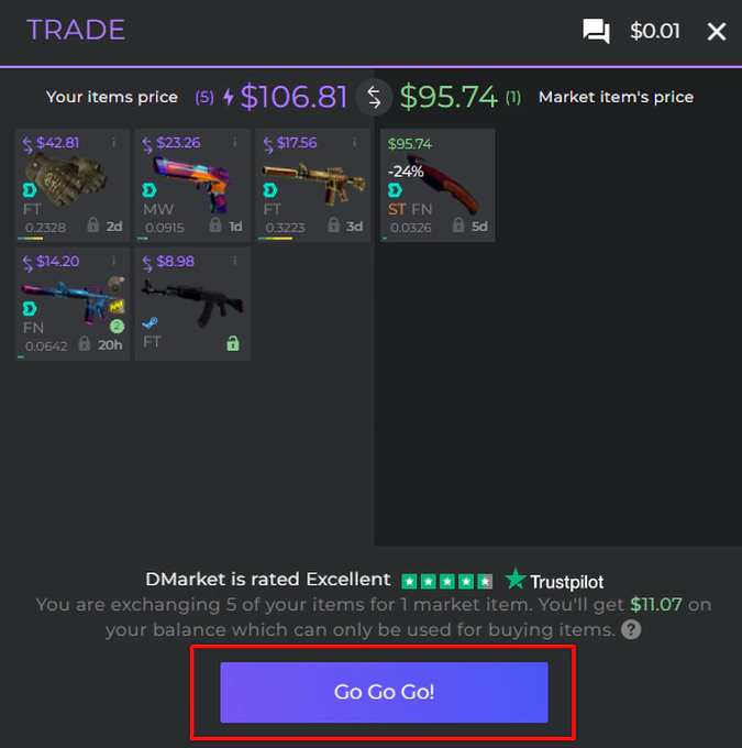 Trade on DMarket