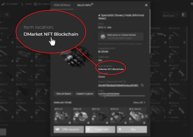 DMarket Item Location