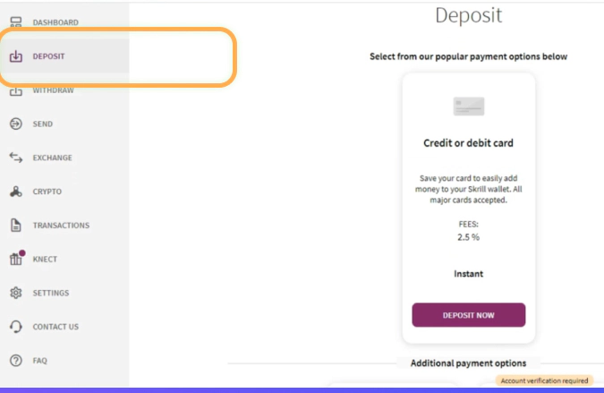 DMarket Deposit via Skrill