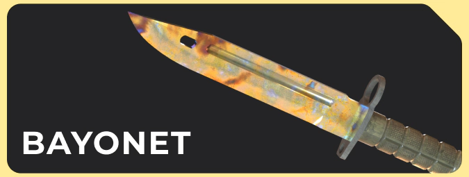 Bayonet Case Hardened Gold Gem