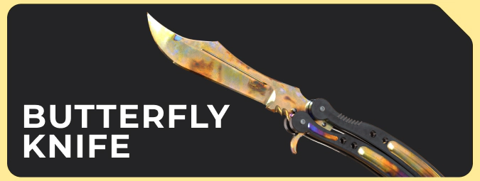 Butterfly Knife Case Hardened Gold Gem