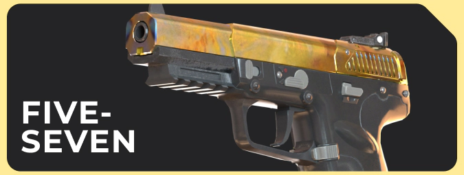 Five-SeveN Case Hardened Gold Gem