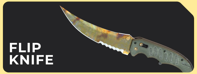 Flip Knife |Case Hardened Gold Gem