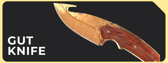 Gut Knife Case Hardened Gold Gem