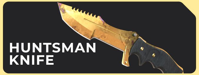 Huntsman Knife Case Hardened Gold Gem