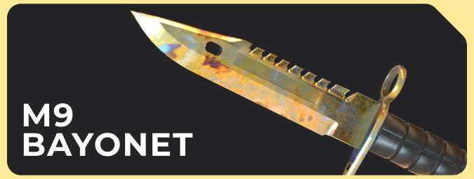 M9 Bayonet Case Hardened Gold Gem