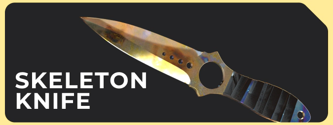 Skeleton Knife Case Hardened Gold Gem