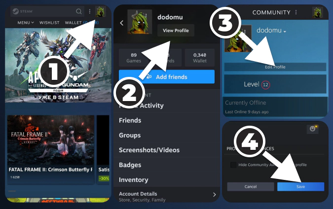 Change Your Steam Profile Name on Mobile