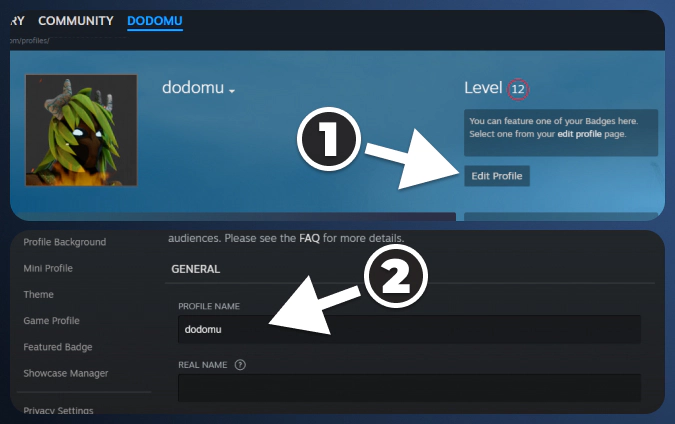 Change Your Steam Profile Name on PC