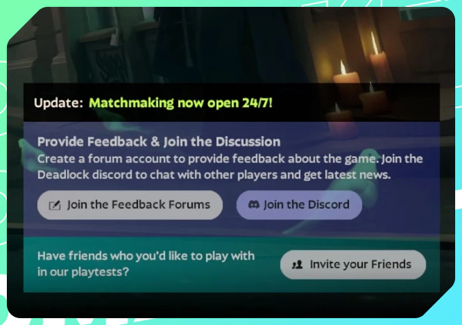 invite friends to Deadlock