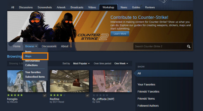 workshop maps in cs2