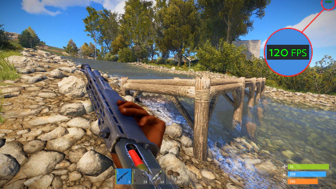 FPS indicator in Rust