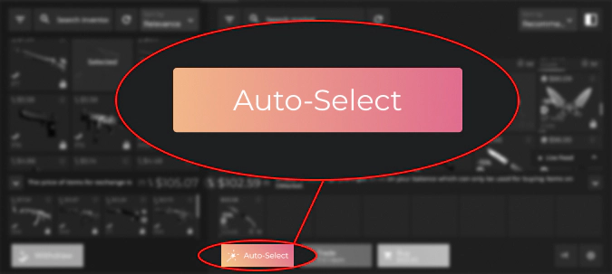 Auto-Select on DMarket