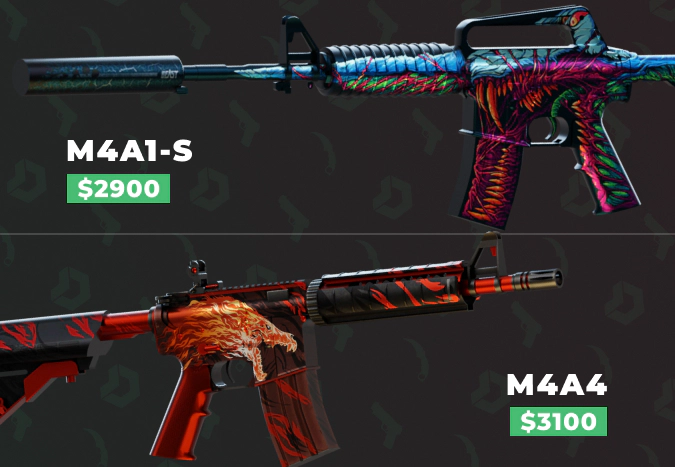 m4a4 and m4a1-s prices in cs2