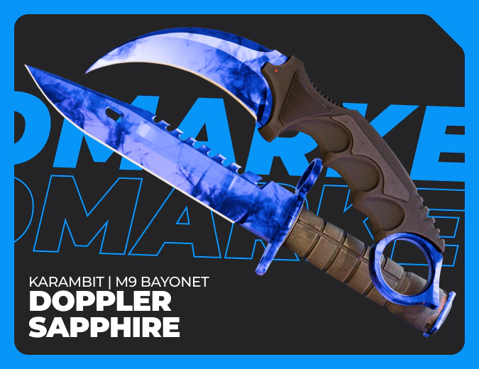Karambit and M9 Bayonet Doppler (Sapphire)