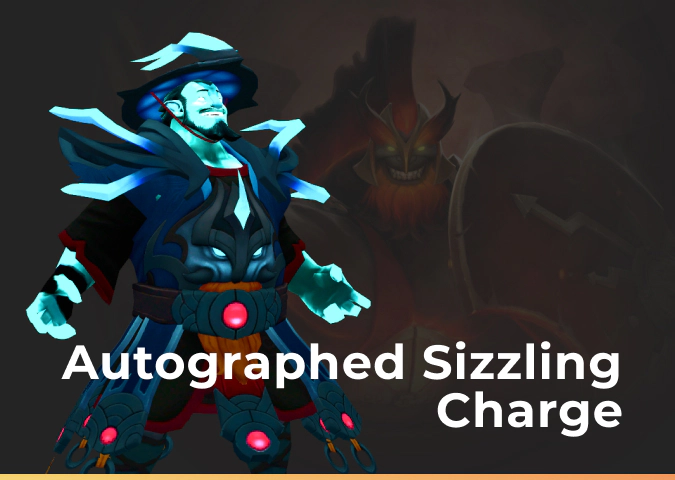 Autographed Sizzling Charge dota 2