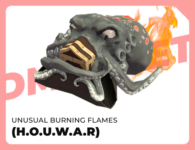 Unusual Burning Flames Hat of Undeniable Wealth and Respect