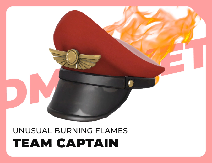 Unusual Burning Flames Team Captain