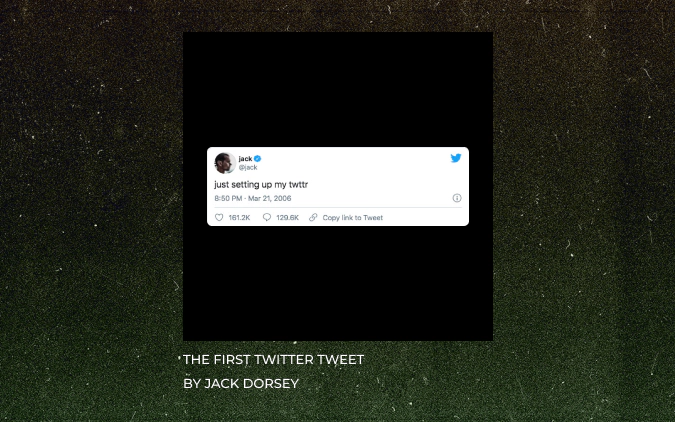 The First Twitter Tweet by Jack Dorsey
