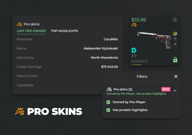 Pro skins on DMarket