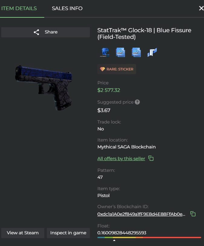 CS:GO sticker on DMarket