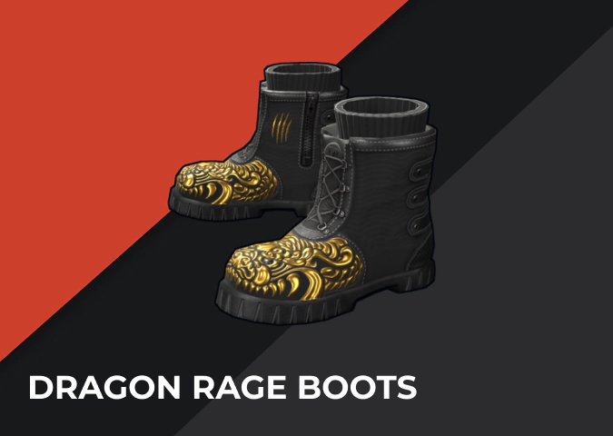 Dragon Rage Boots in Rust
