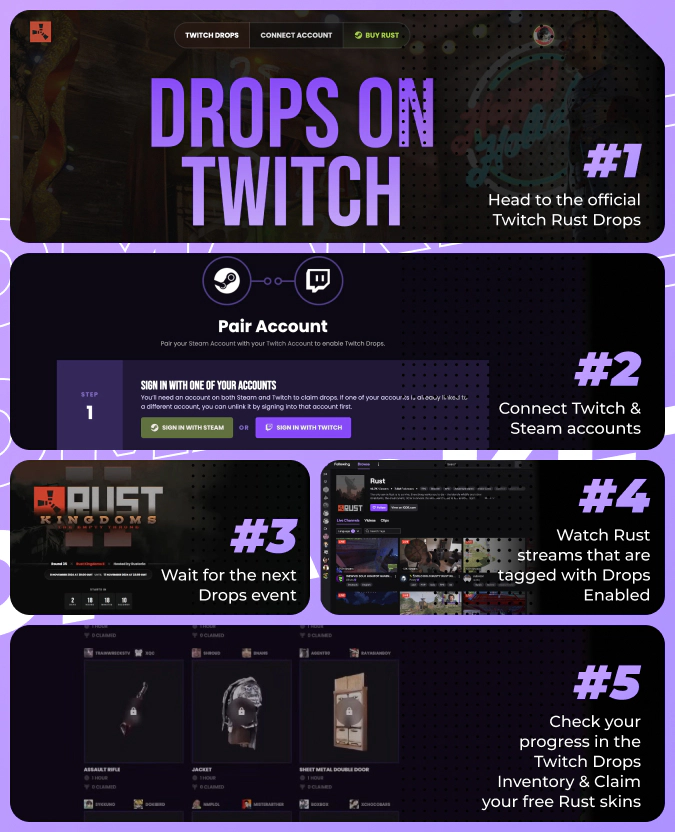how to get rust drops in twitch