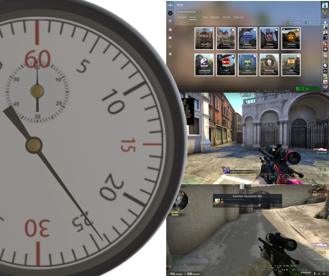 short csgo session in CS:GO