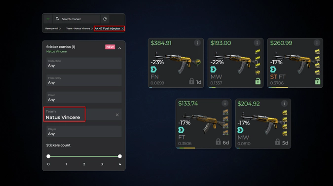 ak47 fuel injector with navi stickers