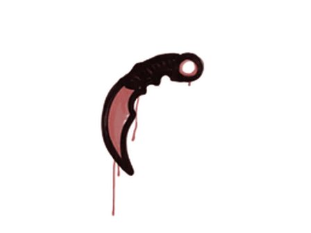 Sealed Graffiti | Karambit (Blood Red) image