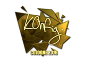 Sticker | k0nfig (Gold) | Cologne 2016 image