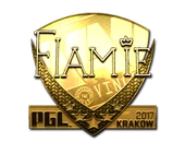 Sticker | flamie (Gold) | Krakow 2017 image