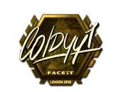 Sticker | COLDYY1 (Gold) | London 2018 image
