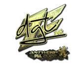 Sticker | dgt (Gold) | Antwerp 2022 image