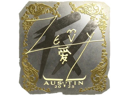 Sticker | zevy (Gold) | Austin 2025 image