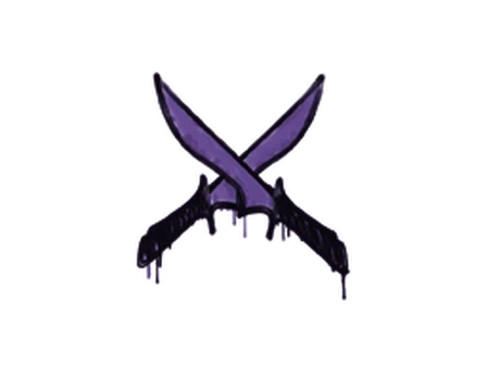Sealed Graffiti | X-Knives (Monster Purple) image