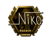 Sticker | niko (Gold)  | London 2018 image