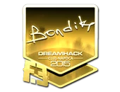 Sticker | bondik (Gold) | Cluj-Napoca 2015 image